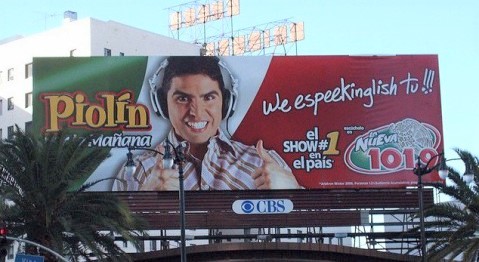 Billboard of Piolín in Los Angeles